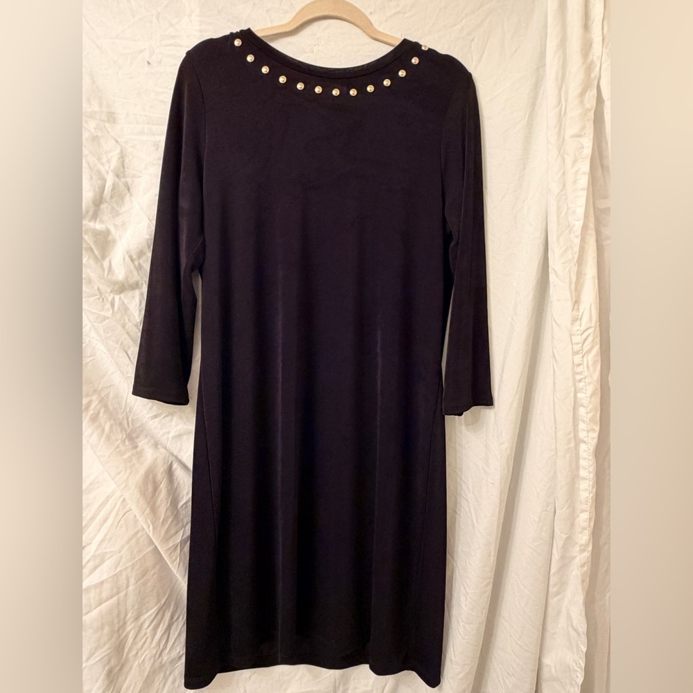 Michael Kors Black Dress with Gold Accents